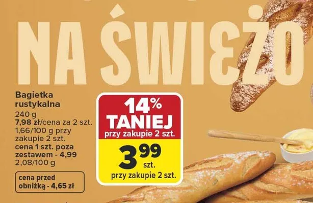 Bagietka rustykalna promocja w Carrefour