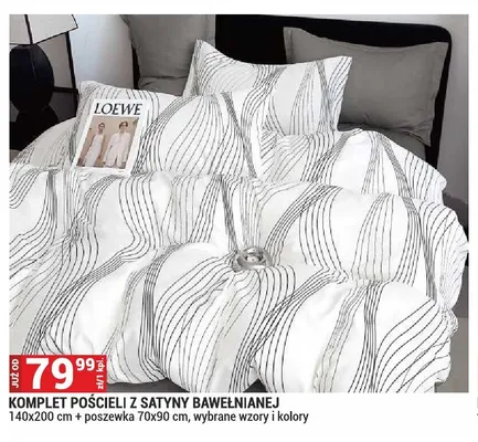 Komplet pościeli z satyny bawełnianej promocja w Merkury Market