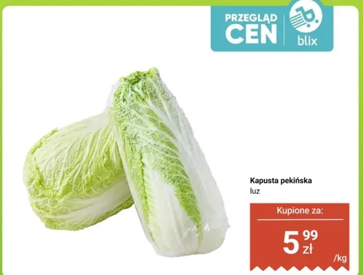 Kapusta pekińska promocja w Dino