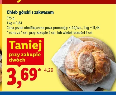 Chleb górski z zakwasem promocja w Lidl