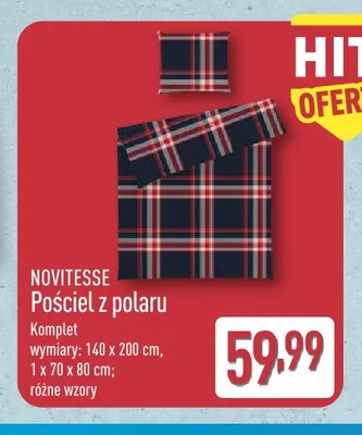 Pościel z polaru Novitesse promocja w Aldi