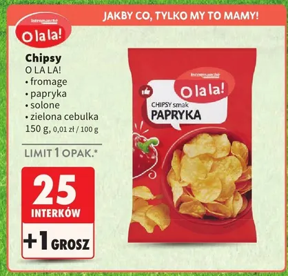 Chipsy papryka promocja w Intermarche