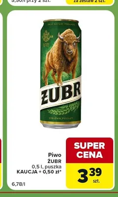 Piwo Żubr promocja w Carrefour Express
