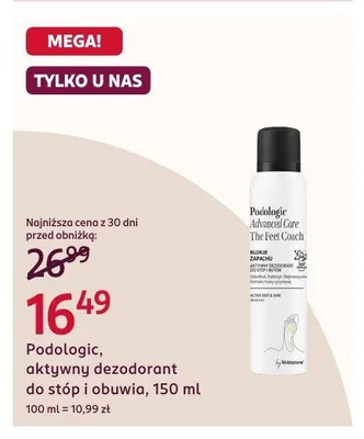 Aktywny dezodorant do stóp i obuwia Podologic Advanced Care promocja w Rossmann