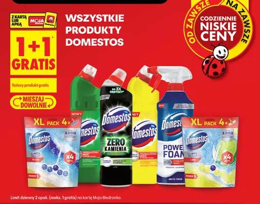 Żel do toalet Domestos Zero Kamienia Lime promocja w Biedronka
