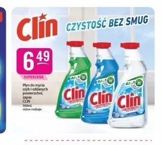 Płyn do mycia szyb Clin zapas promocja w Drogerie Jasmin