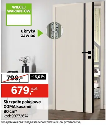 Skrzydło pokojowe coma kaszmir 80cm promocja w Leroy Merlin