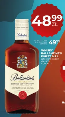 Whisky Ballantine's Finest szkocka blended 40% promocja w Duży Ben