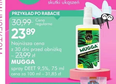 Spray DEET 9,5% Mugga promocja w Super-Pharm