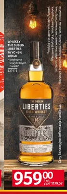 Whiskey The Dublin Liberties 16 YO promocja w Selgros