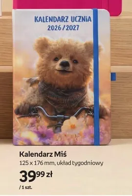 Kalendarz Miś 125x176 mm układ tygodniowy promocja w Empik