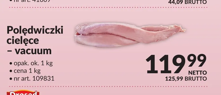 Polędwiczki cielęce - vacuum promocja w Makro