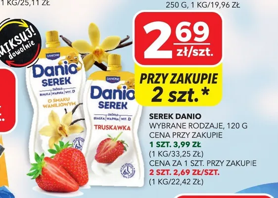 Serek waniliowy, truskawkowy promocja w Top Market