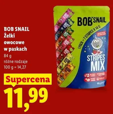Żelki owocowe w paskach BOB SNAIL promocja w Lidl