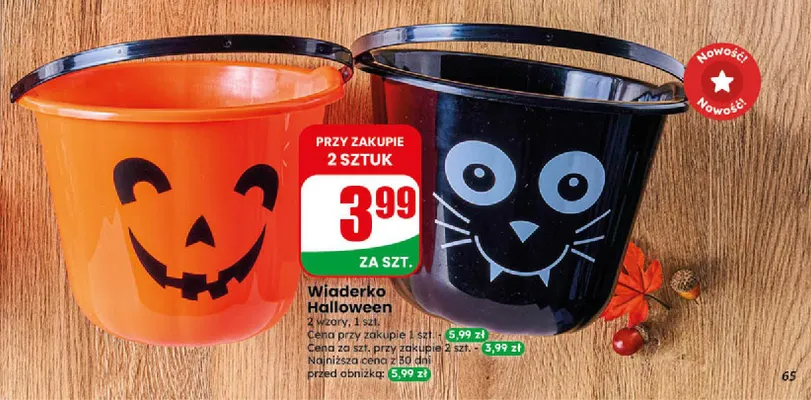 Wiaderko Halloween promocja w Dino