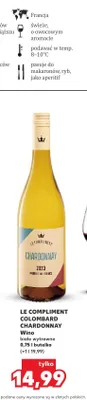 Wino Le Compliment Colombard Chardonnay białe wytrawne promocja w Kaufland