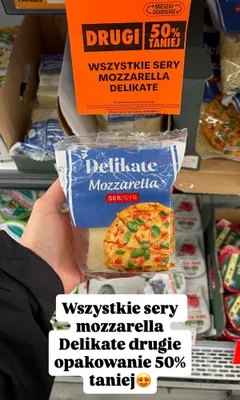 Ser Mozzarella Delikate promocja w Biedronka