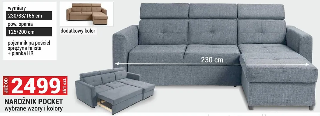 Narożnik Pocket promocja w Merkury Market