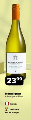 Wino białe Montaignan Sauvignon Blanc promocja w Netto