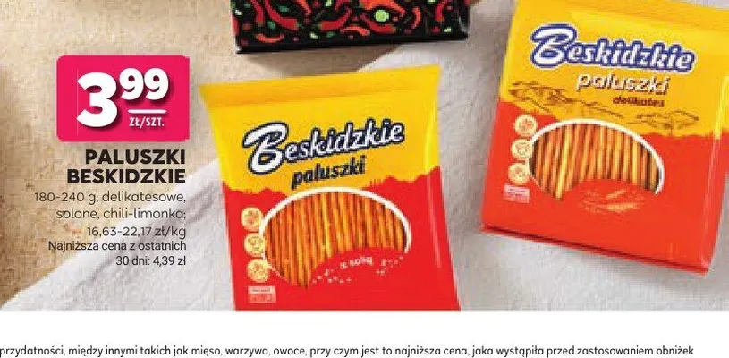 Paluszki Beskidzkie solone promocja w Stokrotka