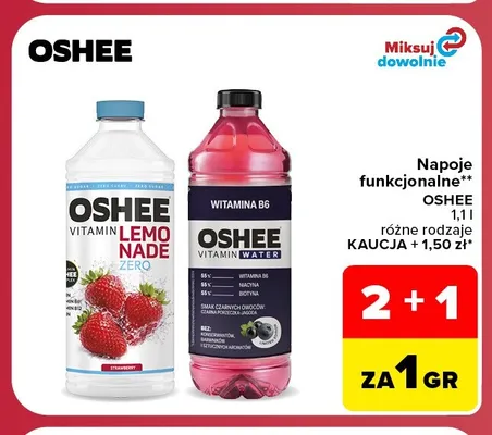 Napój funkcjonalny Oshee Vitamin Water promocja w Carrefour Market