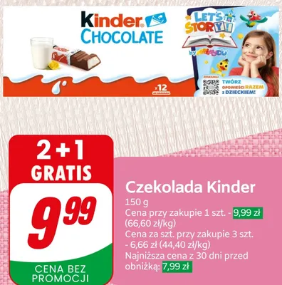 Czekolada Kinder promocja w Dino