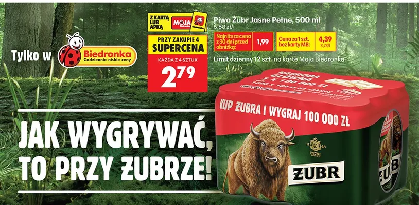 Piwo Jasne Pełne promocja w Biedronka
