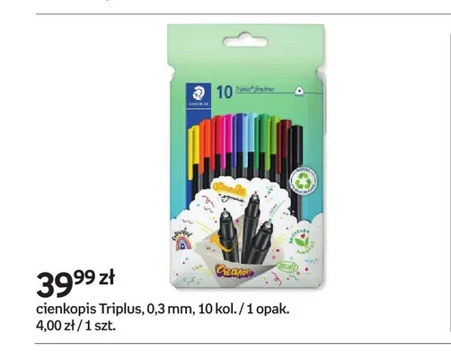 Cienkopisy Staedtler Triplus 10 kolorów promocja w Empik