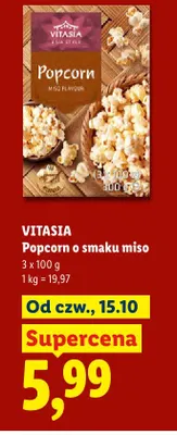Popcorn o smaku miso Vitasia 3-pak promocja w Lidl