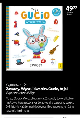 Książka Zawody Wyszukiwanka Gucio to ja Agnieszka Sobich promocja w Empik