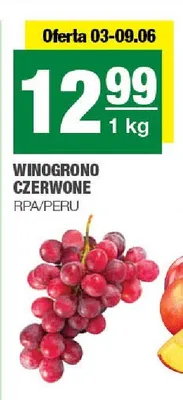 Winogrono czerwone RPA/Peru promocja w SPAR