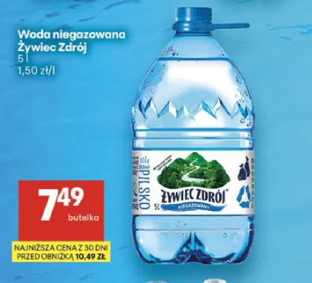 Woda niegazowana Żywiec Zdrój promocja w Delikatesy Centrum