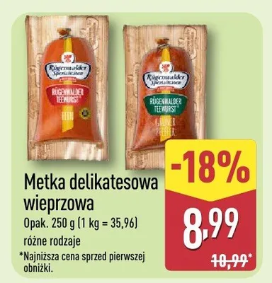 Metka delikatesowa wieprzowa promocja w Aldi