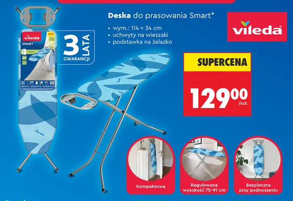 Deska do prasowania Vileda Smart promocja w Biedronka