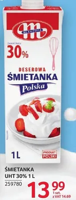 Śmietanka deserowa uht 30% 1 l promocja w Selgros