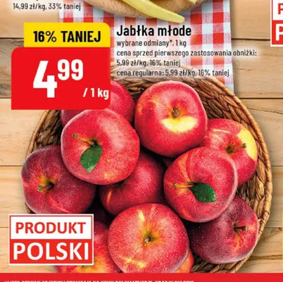 Jabłka młode promocja w POLOmarket
