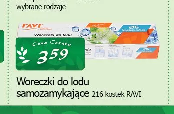 Woreczki do lodu samozamykające Ravi 216 kostek promocja w CEZAR Delikatesy
