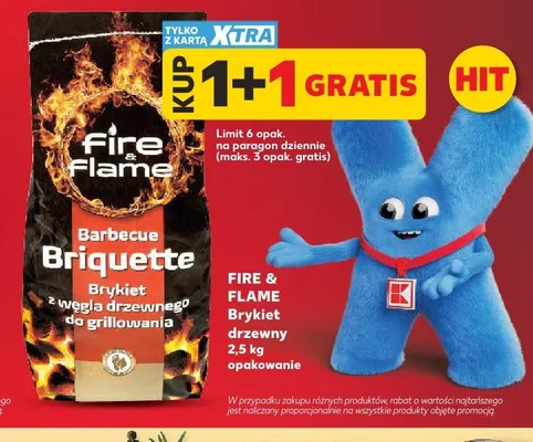 Brykiet drzewny Fire & Flame promocja w Kaufland