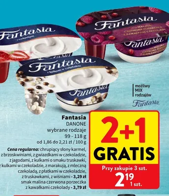 Jogurt Fantasia Danone z wiśniami promocja w Intermarche