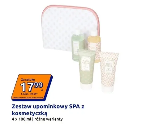 Zestaw upominkowy SPA z kosmetyczką promocja w Action