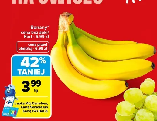 Banany promocja w Carrefour
