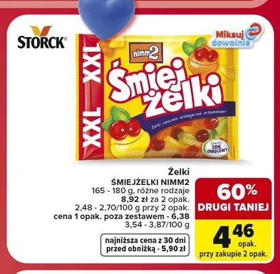 Żelki nimm2 Śmiejżelki różne rodzaje promocja w Carrefour Market