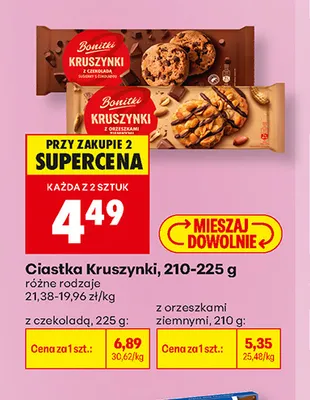 Ciastka Kruszynki z czekoladą Bonitki promocja w Biedronka