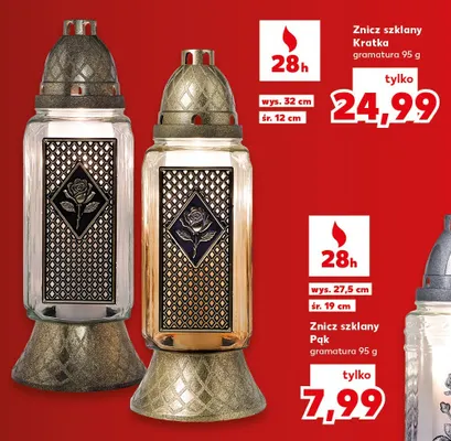 Znicz szklany Kratka promocja w Kaufland