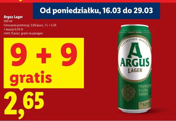 Piwo Lager promocja w Lidl