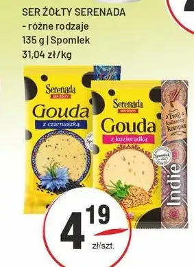 Ser żółty Gouda z czarnuszką Serenada promocja w Sedal
