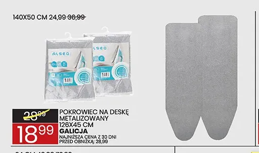 Pokrowiec na deskę metalizowany 140x50 cm Galicja promocja w Wafelek