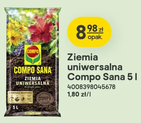 Ziemia uniwersalna Compo Sana 5 l promocja w Castorama