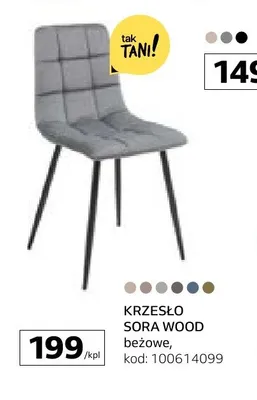 Krzesło Sora Wood beżowe promocja w Komfort