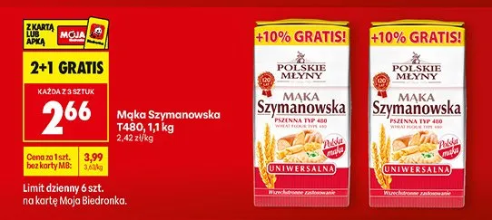 Mąka Szymanowska Typ48 promocja w Biedronka